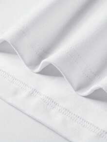 Manfinity Bizformal Men's Short Sleeve Patterned Collar Formal Polo Shirt, Suitable For Office, Outings And Gatherings, Ceremony - White - View 6
