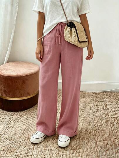 EMERY ROSE Plus Size Women Elastic Waist Drawstring Hem Cuffed Casual Pants, Comfortable Fabric For Summer Casual, Work, Vacation Zenske Pantalone Zumba Pants Zip Lining Outfit Zebra Print Pants Zebra Trousers