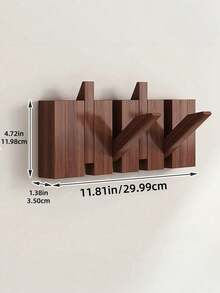 1 cái Giá treo áo khoác bằng gỗ tự nhiên 4 móc, gắn tường, tiết kiệm không gian, bền chắc, hình đàn piano, màu óc chó, thích hợp cho lối vào, phòng ngủ, phòng tắm, không gian nhỏ, dụng cụ sắp xếp nhà cửa, móc treo tường lưu trữ. - Nhiều màu - Xem 14