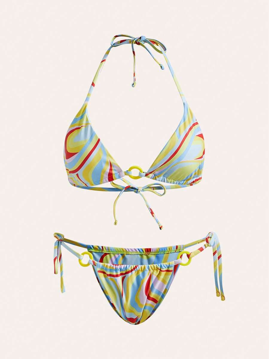 Anewsta Bộ bikini in họa tiết thường ngày dành cho nữ - Nhiều màu - Xem 1