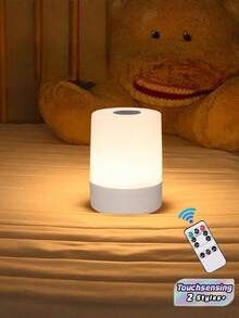 1PC 800mAh Touch Sensor Night Light LED Bedside Lamp Feeding Night Light Dormitory Nightstand Portable Tap Light - White - View 1