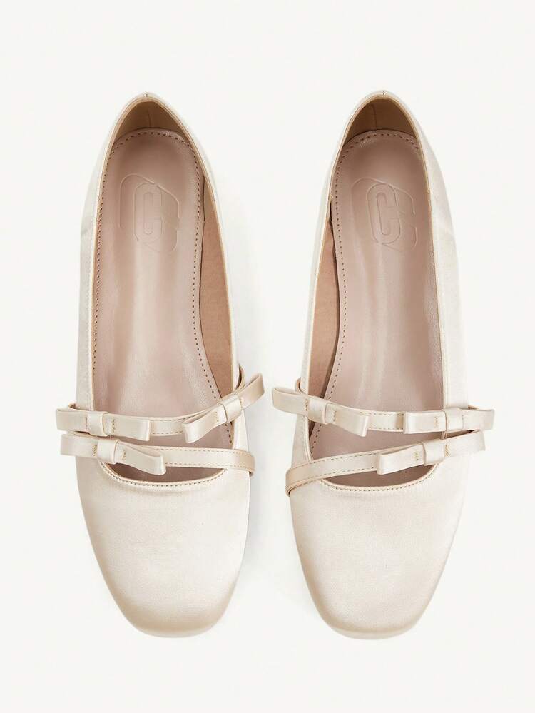 CUCCOO CHICEST Women's Flat Slip-On Shoes, Mesh Embroidery Square Toe Mules, Elegant & Charming Style Elegant Shoes Wedding Shoes