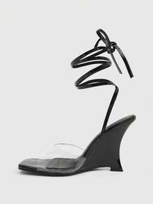CUCCOO SZL Giày sandal thời trang nữ, giày đế xuồng dự tiệc, giày đi nghỉ hè, thanh lịch và đa năng, phù hợp cho công sở và thường ngày, giày thời trang mùa xuân, giày cho kỳ nghỉ xuân, giày lễ Phục sinh, giày Giáng sinh. - màu đen - Xem 5