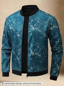 Manfinity Roughcore Men's Zip-Up Jacket & Coat, Fashion Printed Jacket Outerwear - Multicolor - View 3