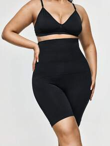 SHAPORA Hơn Cao eo Kiểm soát bụng Nâng mông Đùi Yểu điệu Quần short định hình - màu đen - Xem 5