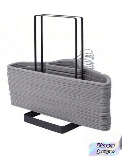 Large Capacity Hanger Stacker Rack Organiser For Adults And Children Stainless Steel Detachable Hanger Storage Organizer Space-Saving Clothes Hanger Holder For Home Organization And Storage Laundry Basket Closet Decorations Room Decor Home Decor Bedroom Decor Storage