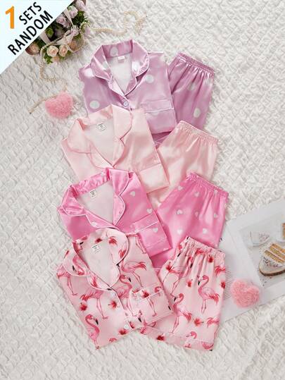 Conjunto de ropa informal para niñas con pantalones cortos y blusa de manga corta de tela popelina con estampado de ovejas