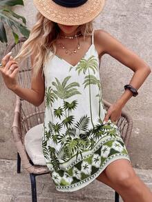 Sylviya Vestido de tirantes casual de verano con estampado floral para vacaciones - Multicolor - Ver 6