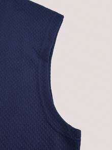 Driftmere 2pcs/Set Men's Sports Tank Top And Shorts Set, Suitable For Running, Fitness, Basketball, Casual Versatile Outfit For Spring And Summer Outdoor Daily Wear Father's Day – A Fathers Day Gift Guide - Navy Blue - View 5