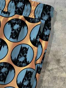 BATMAN X SHEIN Manfinity EMRG Contrast Color Bat Signal & Gotham City Skyline Print Men's Shorts - Multicolor - View 3