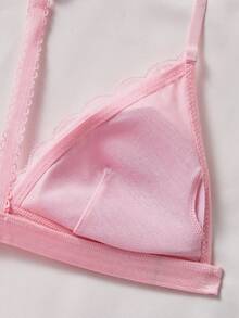 Women's Sexy Lace Bra - Pink - View 5