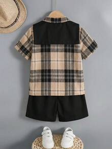 SHEIN 3件套/买二送一 休闲百搭可爱舒适亲肤条纹披肩、棉麻衬衫和宽松短裤，适合春夏穿着，日常穿着、运动、郊游、校园活动、聚会、节日庆典、演出和拍照等场合。 - 彩色 - 查看 3