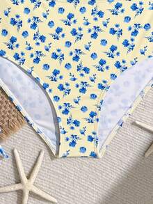 SHEIN Bộ bikini in họa tiết hình bánh donut dễ thương dành cho bé gái tuổi teen, gồm 3 món và váy lưới, thích hợp cho bãi biển, hồ bơi, mùa hè và kỳ nghỉ. - Nhiều màu - Xem 5