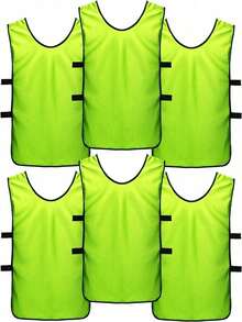 6 Packs Basketball Soccer Training Vest Racing Suit Team Clothes Expansion Sports Clothes Advertising Vest Number Suitable For Children Adults/Football Bib/Scrimmage Vest - Multicolor - View 9