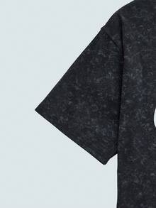 Modcrash Camiseta de manga corta con estampado de lema religioso minimalista retro para hombres, cómoda y transpirable, adecuada para el verano, de moda destacada - Negro - Ver 5