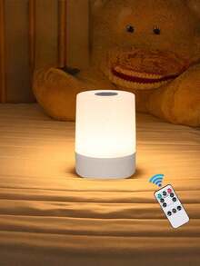 1PC 800mAh Touch Sensor Night Light LED Bedside Lamp Feeding Night Light Dormitory Nightstand Portable Tap Light - White - View 10