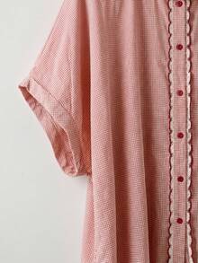 SHEIN CURVE+ Damenhosen in Große Größen, Sommerfashion, braun Casual, Frühlingshosen, Musikfestival, Strandurlaub, Boho Damen Sommer Casual Strandmode, modische Business Pendler elegante Hosen, Lotus Rosa, Sommerhosen/Land/Strand Grad Vortäuschen/Strandmode/Strandmode - Verschiedenfarbig - Übersicht 5