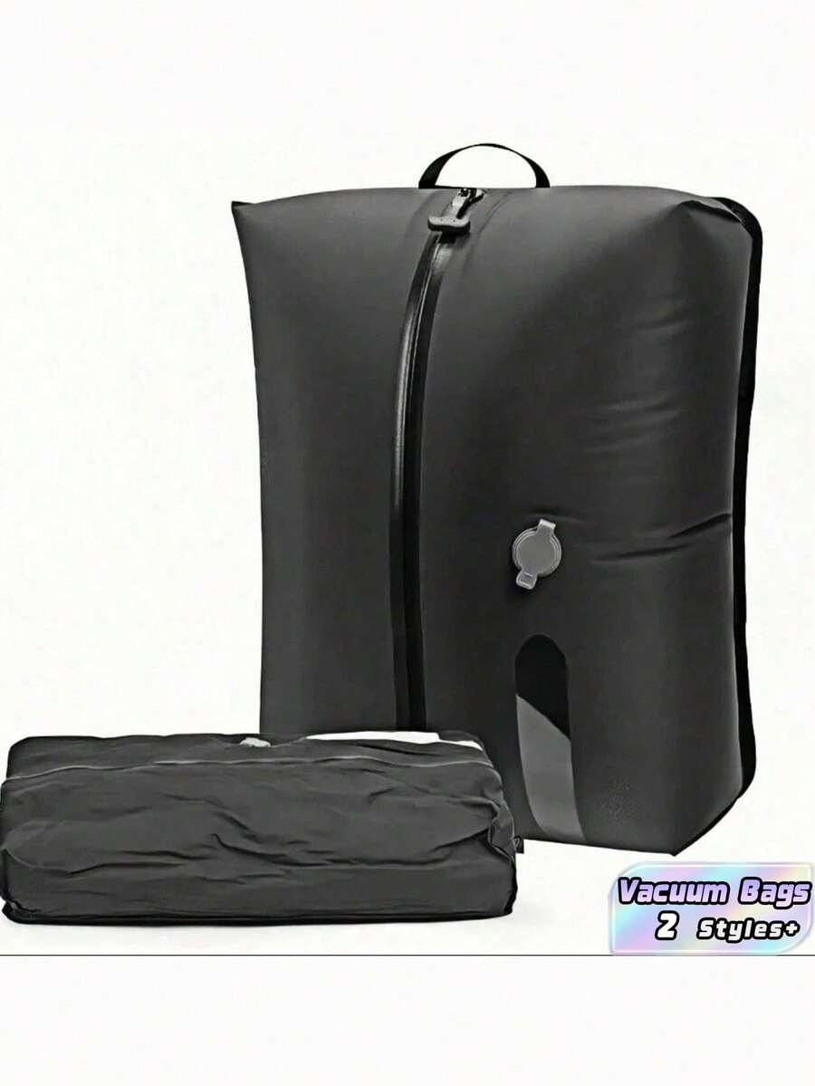 Las bolsas de compresión al vacío para viajes son milagros de almacenamiento al aire libre que protegen contra la humedad y el agua, perfectas para viajes de negocios, viajes y almacenamiento portátil de ropa. - Multicolor - Ver 1