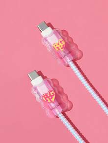 THE POWERPUFF GIRLS X SHEIN Power Girl 折叠渐变色充电头保护套 - 彩色 - 查看 3