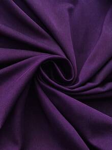 Cravure Plus Size Women's New Elegant Party Burgundy Romantic 3D Rose Off-Shoulder Ruffle Hem Slit Waist Formal Dress - Purple - View 7