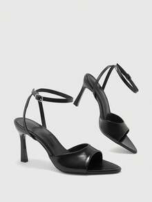 CUCCOO BIZCHIC Giày sandal cao gót thời trang, thanh lịch, tối giản dành cho nữ, thích hợp cho Giáng sinh và Ngày Valentine. - 7801 Màu đen - Xem 4