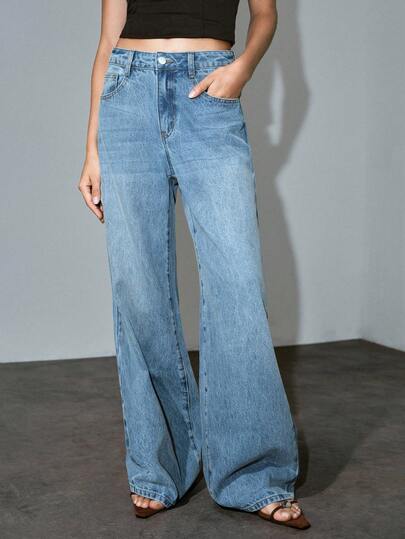 MOTF PREMIUM QUẦN JEANS ỐNG LỒI MÀU SÁNG, XUÂN/HÈ