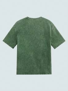 Modcrash Hemo, Men's Loose Fit Street Style Distressed Graphic Print Round Neck T-Shirt - Grey - View 2
