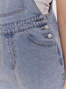 MUSERA Washed Denim Dungarees Spring Summer Cute Girly Holiday Vacation Beach Everyday Casual Sorbet - Blue - View 6