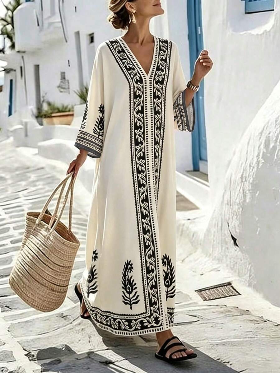SHEIN Holidaya 时尚无袖圆领休闲连衣裙,适合夏季户外活动、街头漫步、度假、都市时尚、日常穿着、商务出行、通勤、浪漫约会、节日派对、海滩等场合,百搭优雅,尽显女性魅力。 - 杏色 - 查看 1