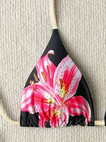 Swim Vcay Áo bikini gợi cảm in họa tiết hoa mùa xuân dành cho nữ - Nhiều màu - Xem 3