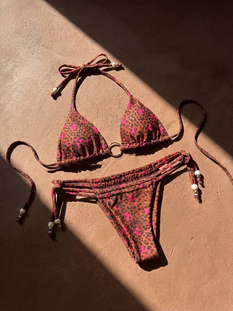 Women's Leopard Print Bikini 2 Pieces Set
