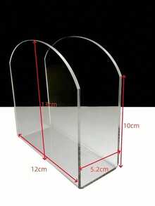1/2PCS Crystal Clear Acrylic Napkin Holder Transparent Paper Napkin Dispenser Stand For Desktop Dining Room Kitchen Restaurant Home Decor Bar Accessories Countertop Tabletop Tissue Organizer - Transparent - View 11