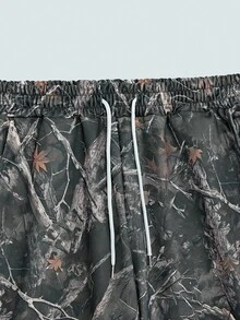 Quần thể thao nam MODCRASH phong cách đường phố Y2K in họa tiết rằn ri toàn thân, món đồ không thể thiếu cho mùa xuân đến hè. - xanh quân đội - Xem 3