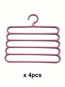 6-Pcs 4-Pcs /2-Pcs /1 Pc Wardrobe Storage Hangers, 5-Layer Plastic Scarf Rack, Optional Upgraded Thicker Version For Greater Durability. Wardrobe Hangers For Pants, Scarves, And Ties. - Multicolor - View 10