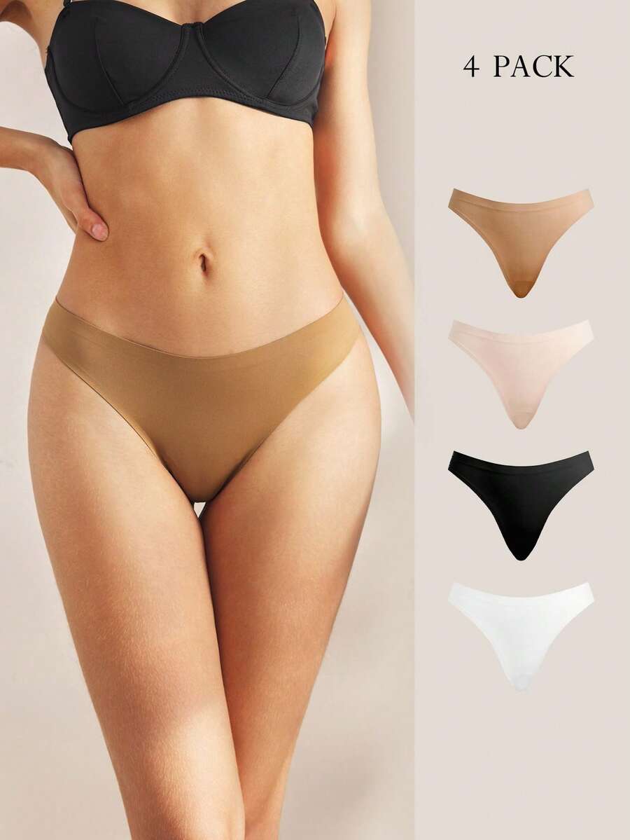 Ocili 4packs Seamless Microfiber Sexy Panties Set - Multicolor - View 1