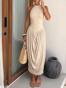 Siren Gaze White Summer Chic Sexy Brunch Golf Elegant Dress For Women Classy Elitara Outfits Casual Tween Clothing Skirts - Apricot - View 6