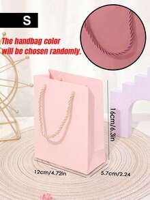 1pc Pink Wedding Gift Bag, Birthday Gift Packaging Bag, Cosmetic Lipstick Gift Bag, Holiday Party Gift Packaging Bag - Pink - View 12