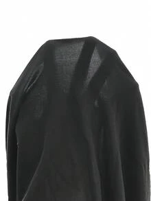 SHEIN SXY Quần tất nữ Xù màu trơn Giải trí - màu đen - Xem 10