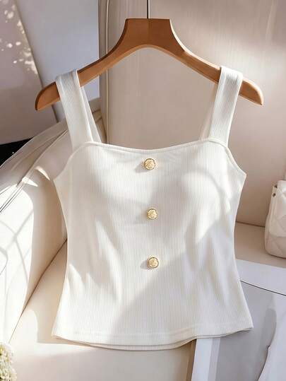 Franclia Áo camisole nữ cỡ lớn kiểu Pháp thanh lịch, thoải mái