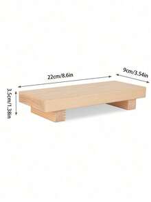 Wooden Base Riser, Cosmetic Storage Rack, Farmhouse-Style Soap Dish For Bathroom, Kitchen Countertop Decoration For Cosmetics, Bottles, Plants, Jewelry, Candles, And Guest Display. Bathroom Accessories - Multicolor - View 17