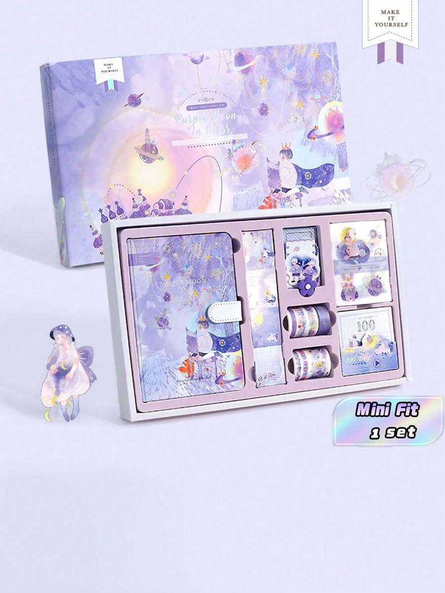 Fairy Tale Series Girl Heart Handbook Gift Box Set Cute Ins Style Student Notebook Handbook Gift Box, Decorative Paper - color - View 1