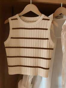 SHEIN 新款女士休闲基础款罗纹背心 - 彩色 - 查看 4