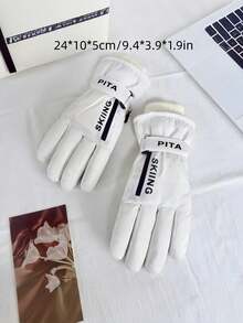 1SET Winter Gloves For Women Touchscreen Design All Season Warmth Thermal Insulation Soft Thermal Lined Non Slip Grip Suitable For Driving Skiing Hiking Running Party Halloween Christmas Daily Outdoor Activities Cold Weather Essentials Fashionable Comfort - Multicolor - View 14