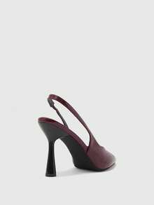 CUCCOO BIZCHIC A Pair Of Pointed Back Strap Stiletto High Heels, Breathable Slingback Design, Shoes Suitable For Multiple Scenarios In Workplace Dating - Burgundy - View 9