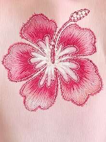 Resyla 夏季休闲格子拼接花卉印花露背上衣 - 彩色 - 查看 4