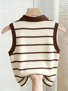Resyla Women's Striped Cherry Print Casual Versatile Daily Wear Top - Multicolor - View 2