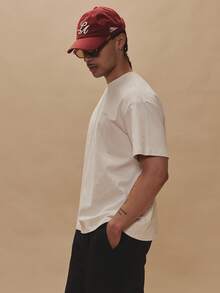 Musero Short Sleeve Oversized Graphic Tshirt"Watercolour Scene" Spring Summer Essentials - Apricot - View 4