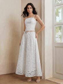 Anewsta Camiseta de mujer elegante con efecto quemado - Blanco - Ver 6