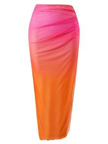 Women Swim Dresses - Fuchsia Pink - View 5