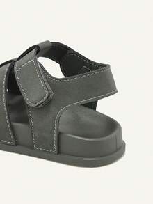Cozy Pixies 1 par de sandalias planas infantiles de verano, versátiles y divertidas, casuales, de suela blanda, color verde militar claro, para niños y bebés - Verde militar - Ver 6
